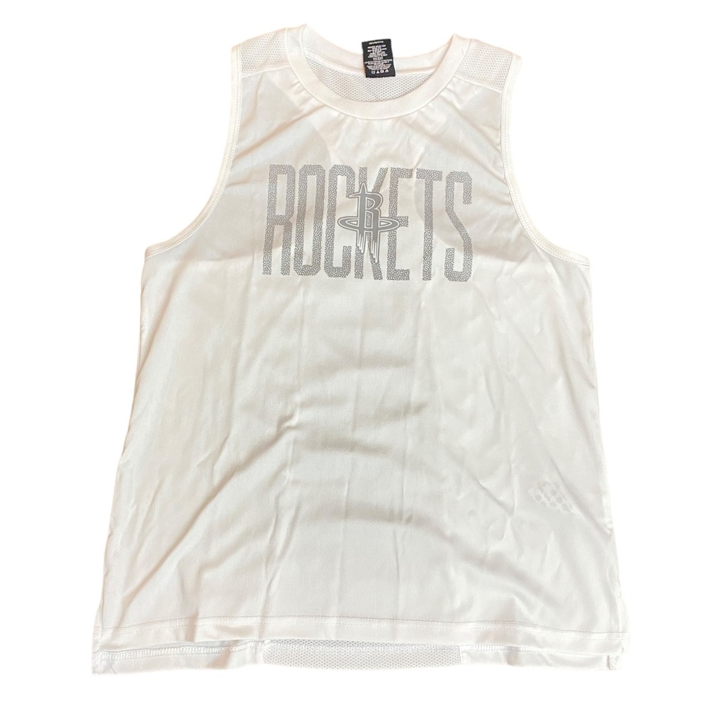NBA Rockets women's muscle  top  white shirt size Large